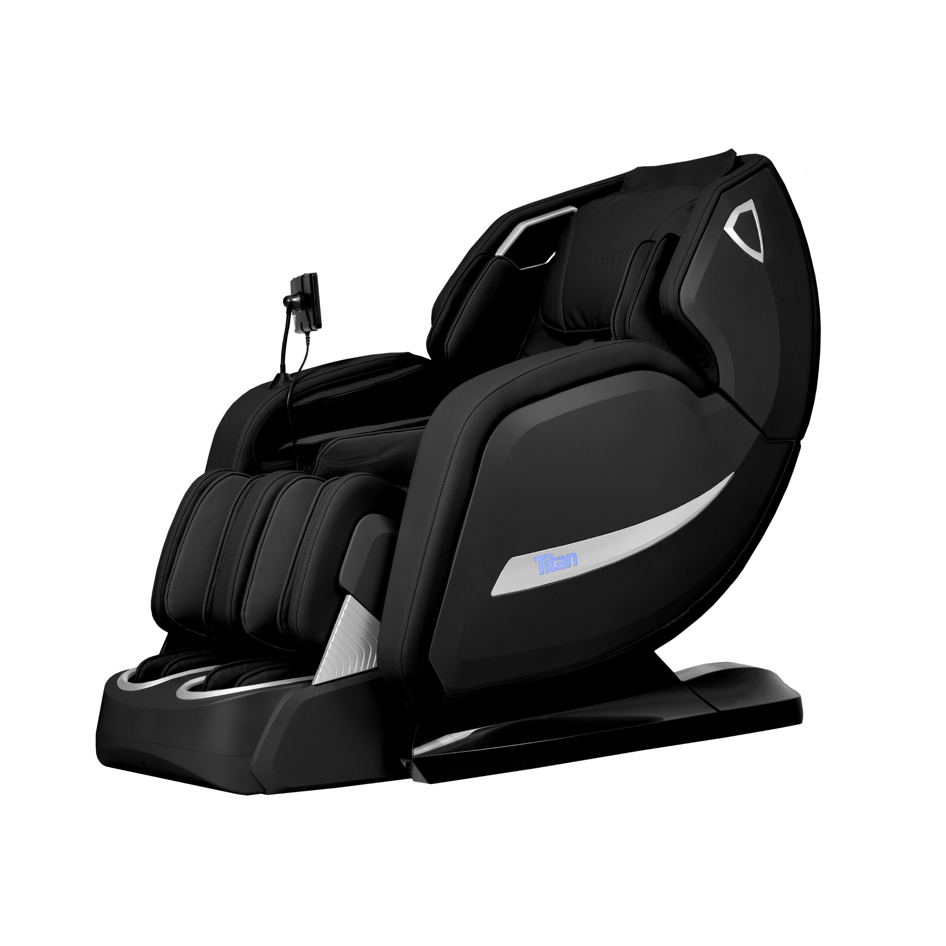 Angle. Osaki - Titan - Advent 4D Zero Gravity Chair with Spinning Calf Massage - Black.