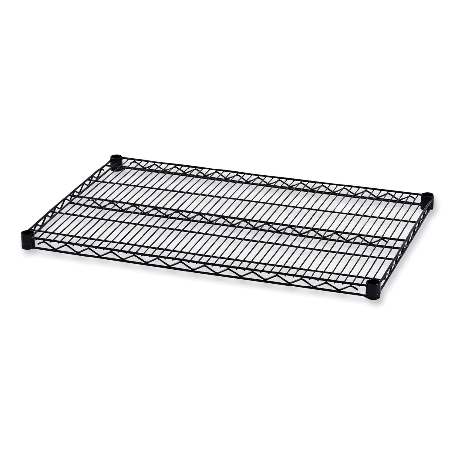 Front. Alera - Industrial Wire Shelving Extra Wire Shelves, 36w X 24d, Black, 2 Shelves/carton - Black.