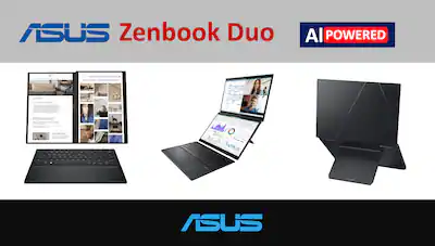 ASUS Zenbook DUO 2 in 1 Laptop 14.0 WUXGA (Intel Ultra 9 285H ASUS Zenbook DUO 2 in 1 Laptop 14.0 WUXGA (Intel Ultra 9 285H