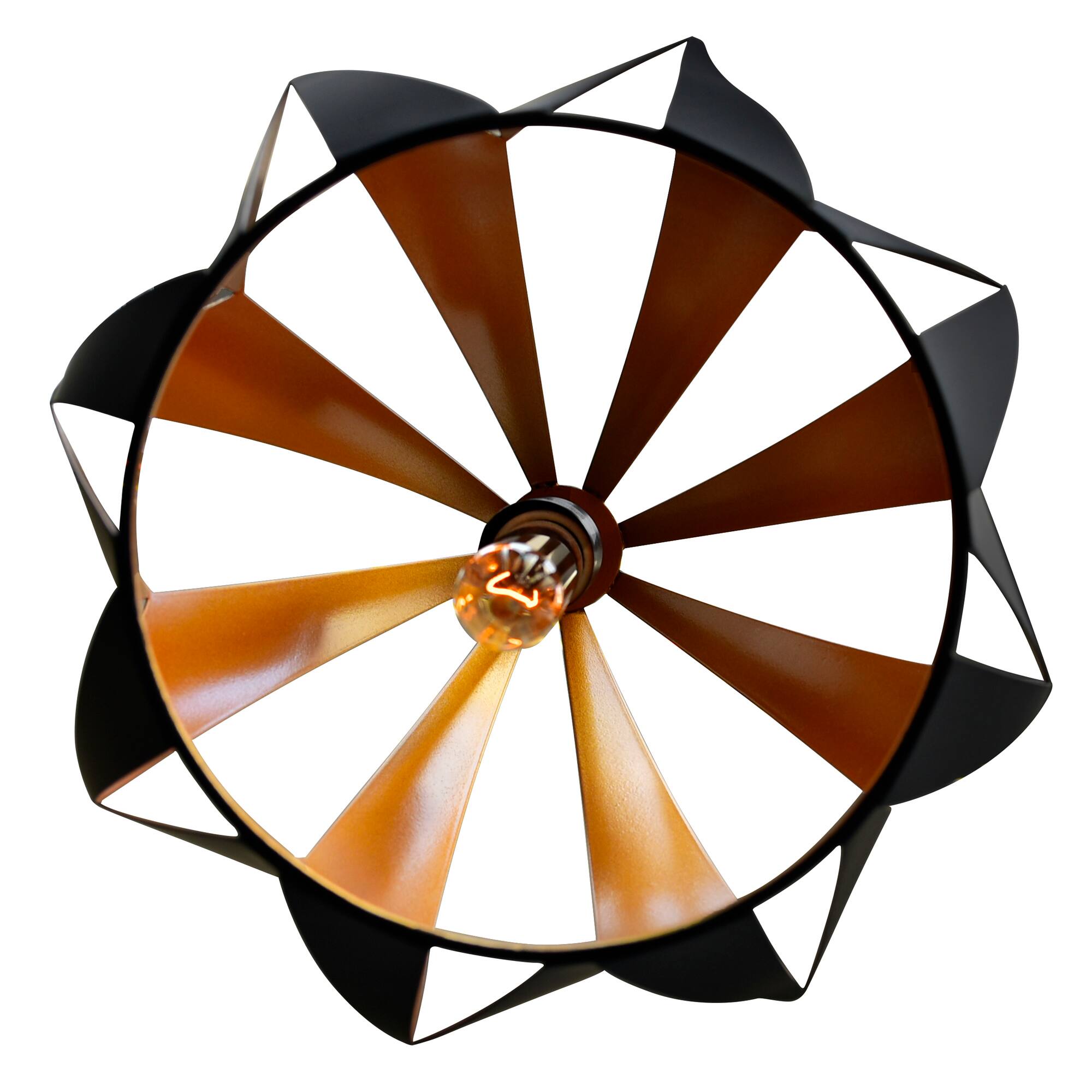 Alt View 1. CWI Lighting - Oxide 1 Light Down Pendant With Black+Copper Finish - Black & Copper.