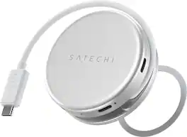 Satechi - OntheGo™ 5-in-1 Multiport Adapter for Macbook Neo, Macbooks iPhone and iPad - Silver