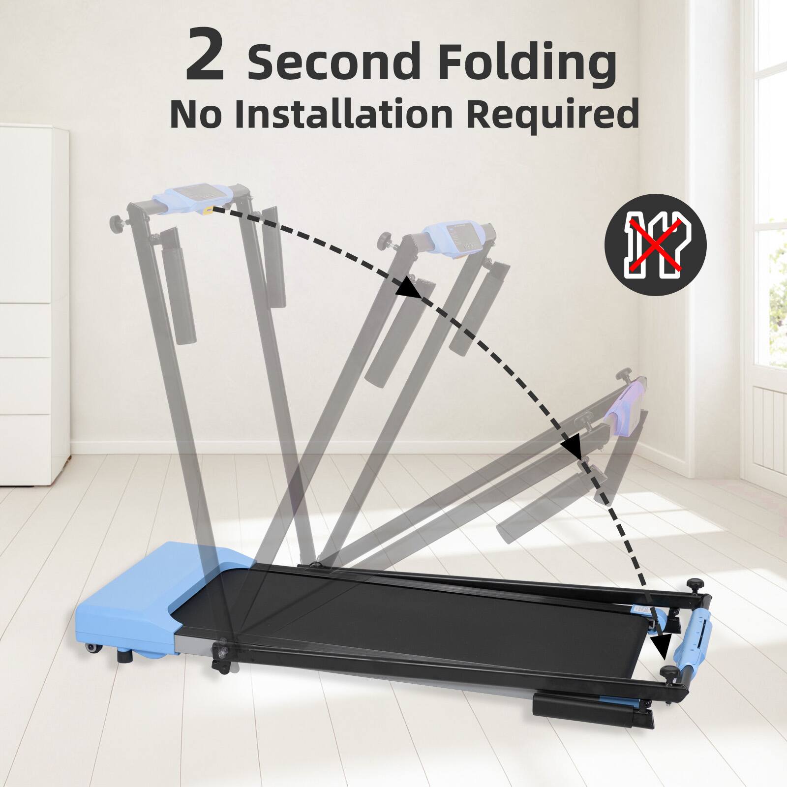 2 Second Folding  
No Installation Required
