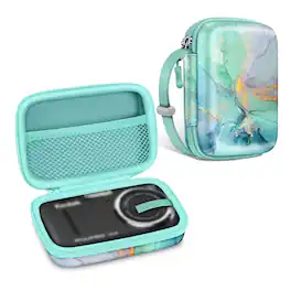 Kitcheniva - Digital Camera Carrying Case For Kodak Pixpro/Canon PowerShot ELPH Emerald Marble - Emerald Marble