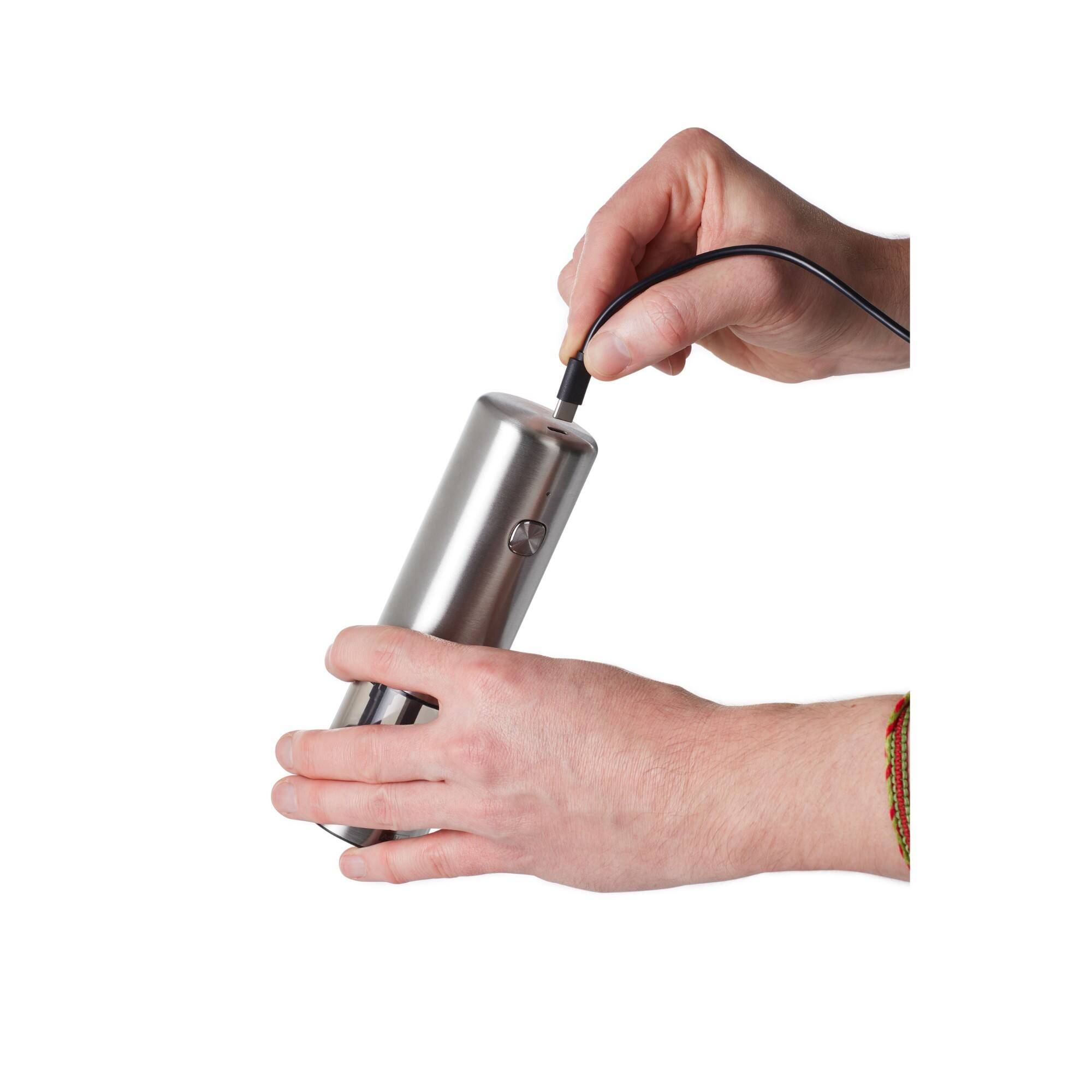 Alt View 5. Ad Hoc - i.Mill Electric Salt & Pepper Grinder, Stainless Steel - Silver.