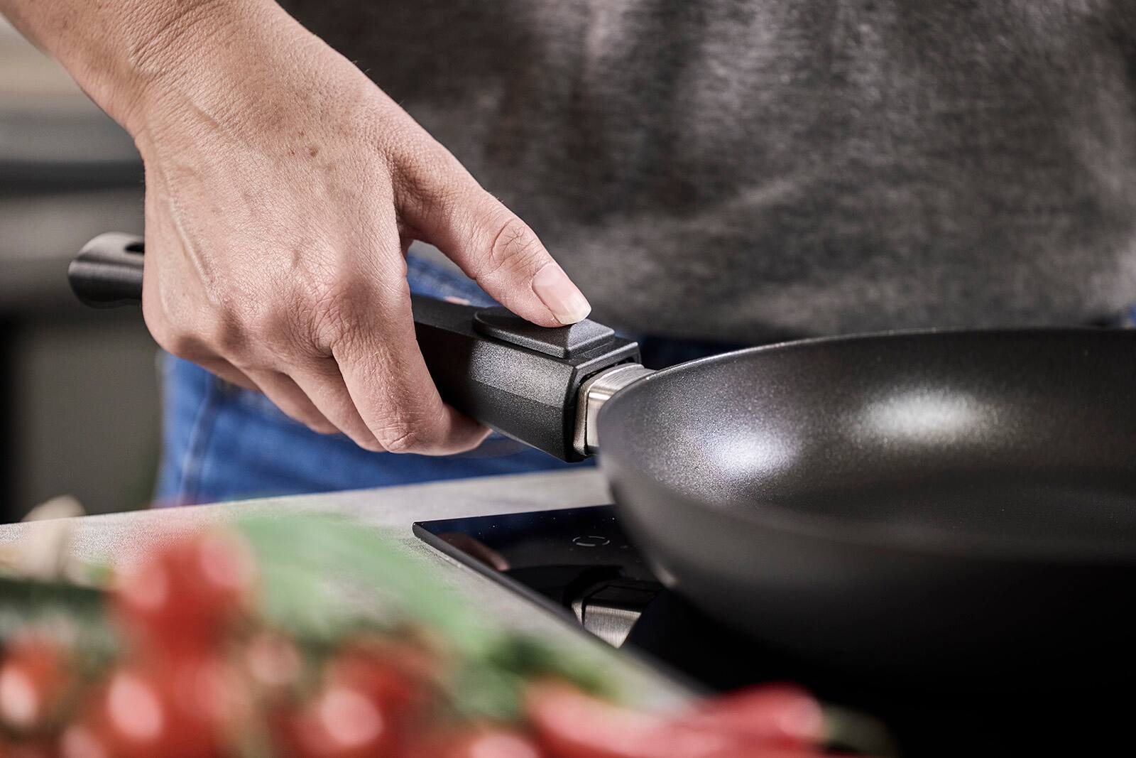 Alt View 5. Scanpan - Urban 10.25-Inch Nonstick Fry Pan with Detachable Handle - Black.