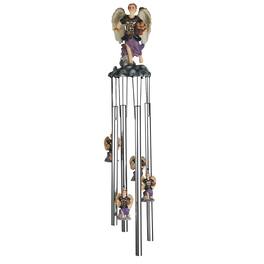 FC Design - 23" Long Archangel Barachiel Round Top Wind Chime Outdoor Patio or Garden Hanging Wind Chime Decoration - Multi-Color