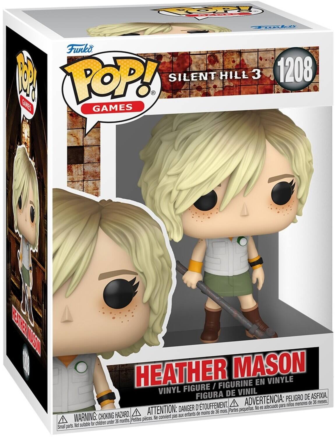 TOO Tili Funko POP! SILENT HILL 3 1208 - GAMES GAMES EUTREYMCON EATE HEATHER MASON FIGURINE EN VINYLE FIGURE / VINYL DE VINIL FIGURA PELIGRO DE ASFIXIA. D'TOUFFEMENT. ADVERTENCIA: niños menores de 36 meses. DANGER No es adecuado para ATTENTION: de 36 mois. Partes pequeñas. HAZARD. enfants de moins WARNING: CHOKING convient pas aux Petites pièces. Ne convient pas aux enfants de moins de 36 mois, Small parts. Not suitable.