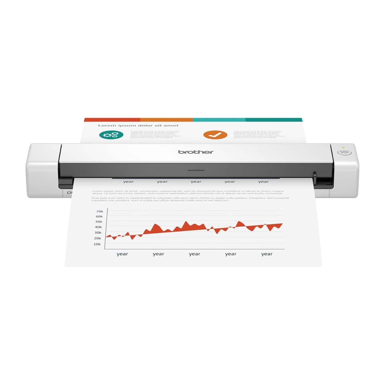 Brother - Refurbished Excellent - DS-640 Compact Mobile Document Scanner