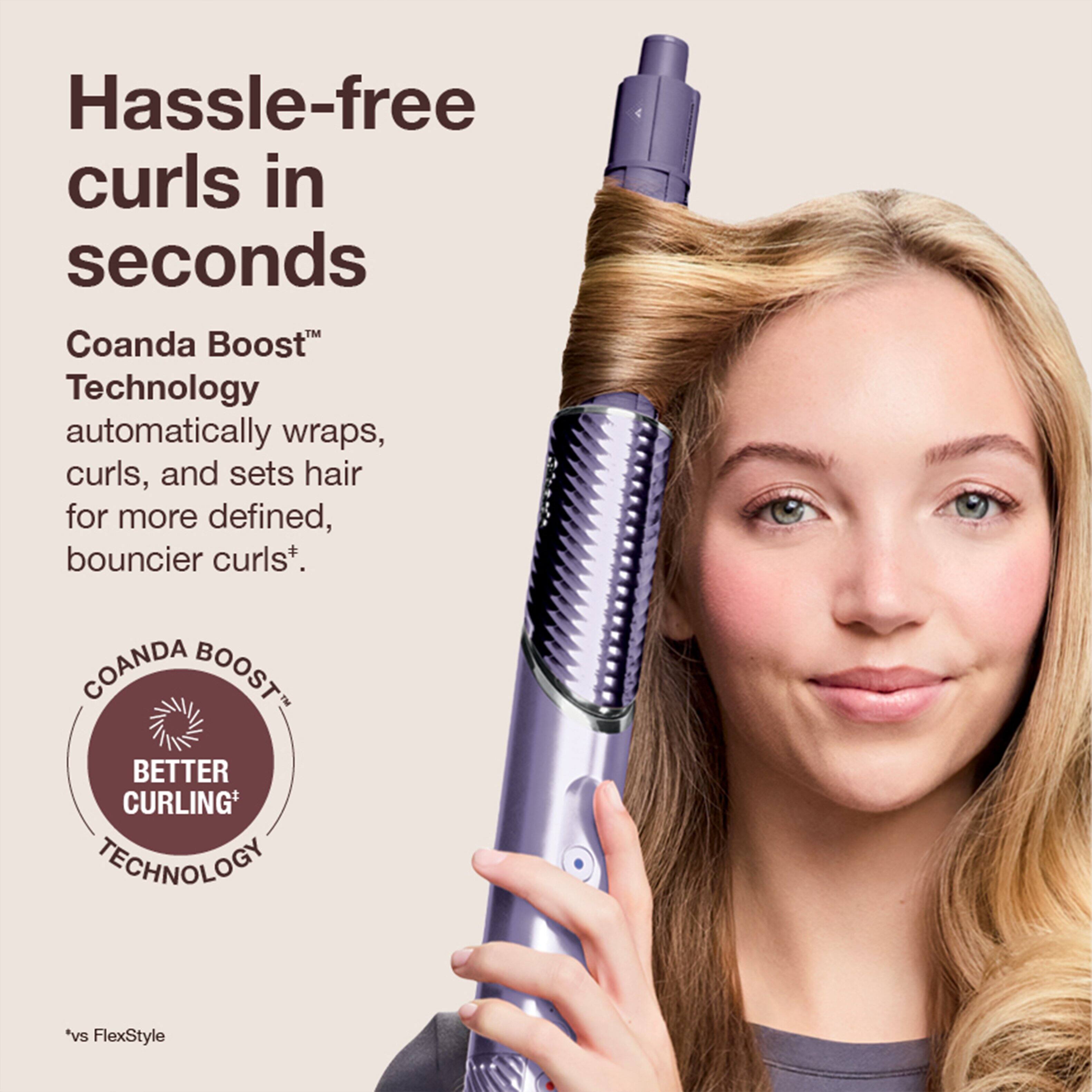 Hassle-free curls in seconds

Coanda Boost™ Technology automatically wraps, curls, and sets hair for more defined, bouncier curls*.

COANDA BOOST™ BETTER CURLING* TECHNOLOGY *vs FlexStyle