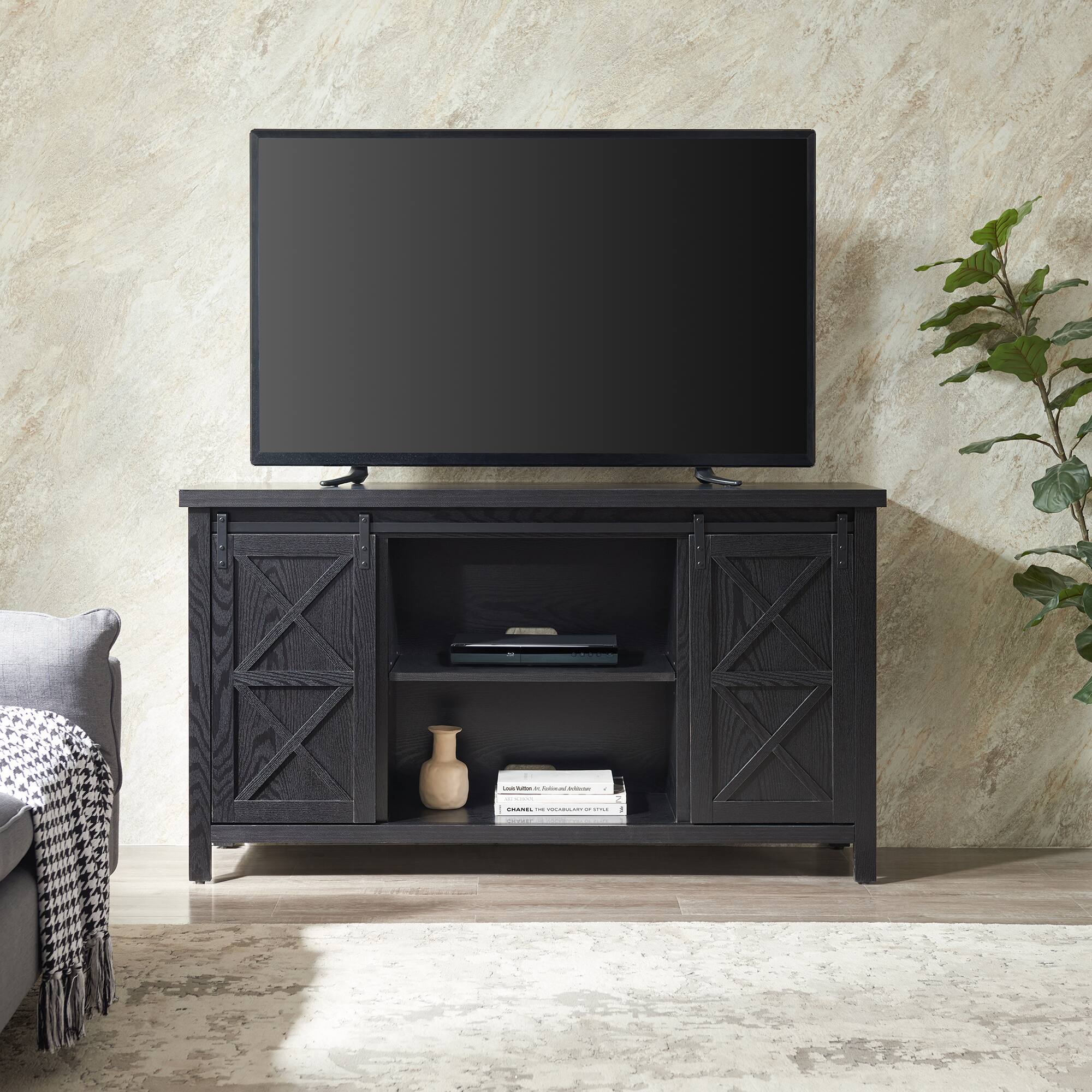 Alt View 35. Camden&Wells - Elmwood TV Stand for Most TVs up to 65" - Black Grain.