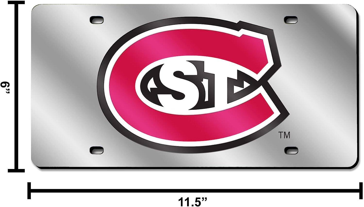 Alt View 3. Rico Industries - Saint Cloud State Huskies Acrylic License Plate Laser Tag - Multi.
