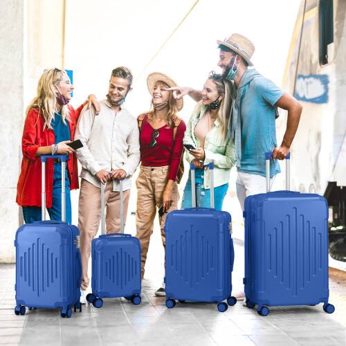 Alt View 5. Winado - 12/20/24/28 Luggage Set with TSA Lock Hardside Trolley Travel Case with Mini Case for Carry On Check-in Business Trip - Blue.