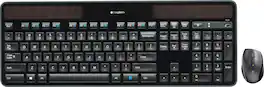 Logitech - MK750 Full-size Wireless Laser Combo Keyboard and Mouse - Black