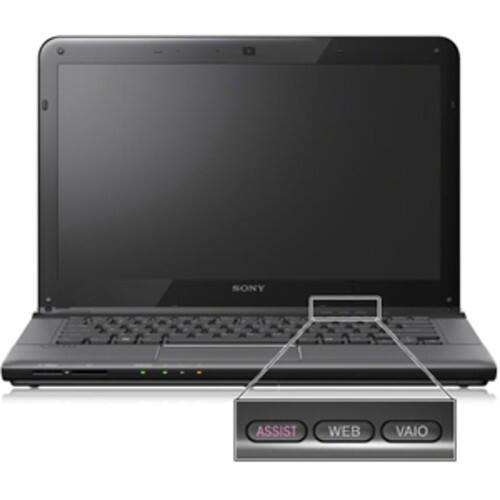 Front Standard. Sony - VAIO E Series 14" Laptop - 6GB Memory - 750GB Hard Drive - Sharkskin Black.