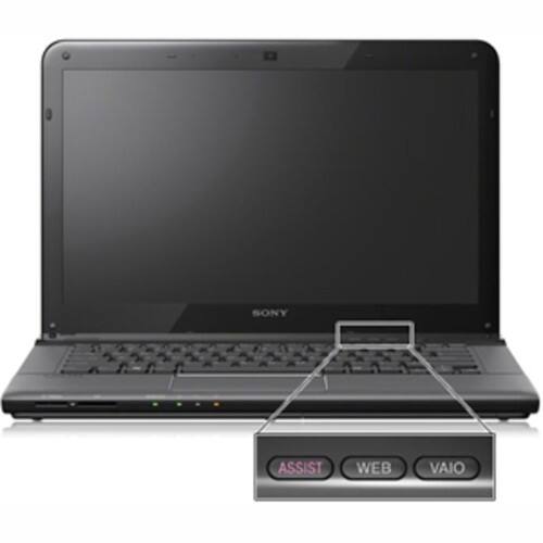 Front Standard. Sony - VAIO E Series 14" Laptop - 6GB Memory - 640GB Hard Drive - Sharkskin Black.