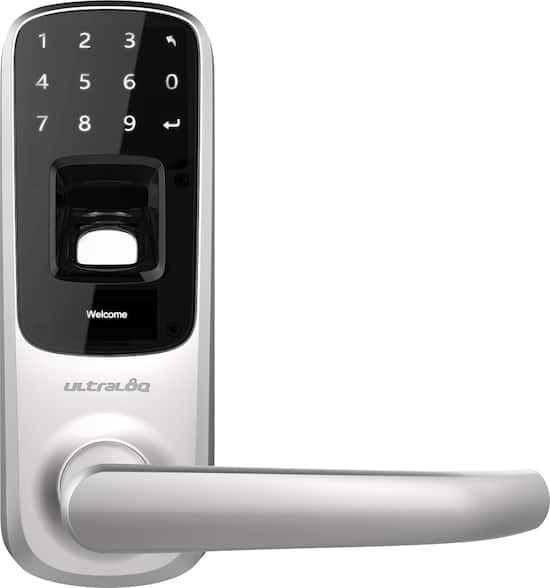 Ultraloq Bluetooth Electronic And Biometric Smart Door Lock Satin Nickel Ul3 Bt Sn Best Buy