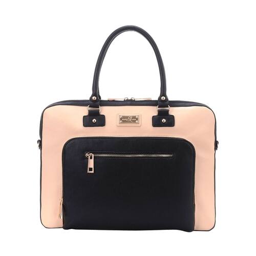 Sandy Lisa - London Laptop Notebook Case - Black/cream - Larger Front