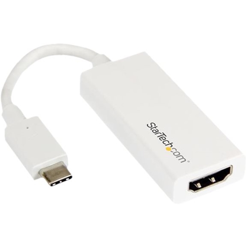 Left View: StarTech.com - USB Type-C to HDMI External Video Adapter - White
