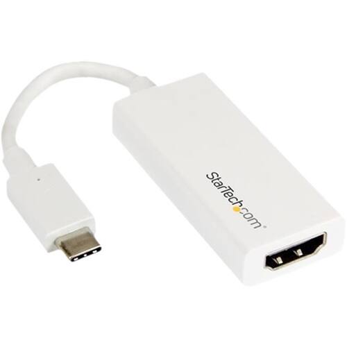 Left. StarTech.com - USB Type-C to HDMI External Video Adapter - White.