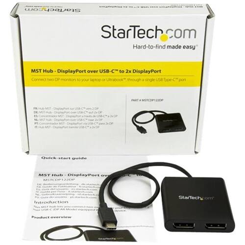Alt View 15. StarTech.com - USB Type-C to DisplayPort External Video Adapter - Black.