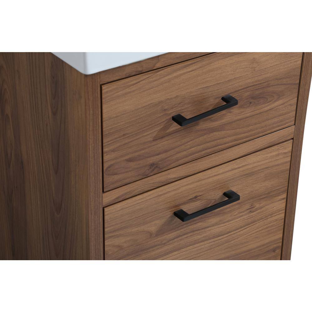 Elegant Kitchen and Bath 18 inch bathroom vanity in Walnut Brown - Best Buy