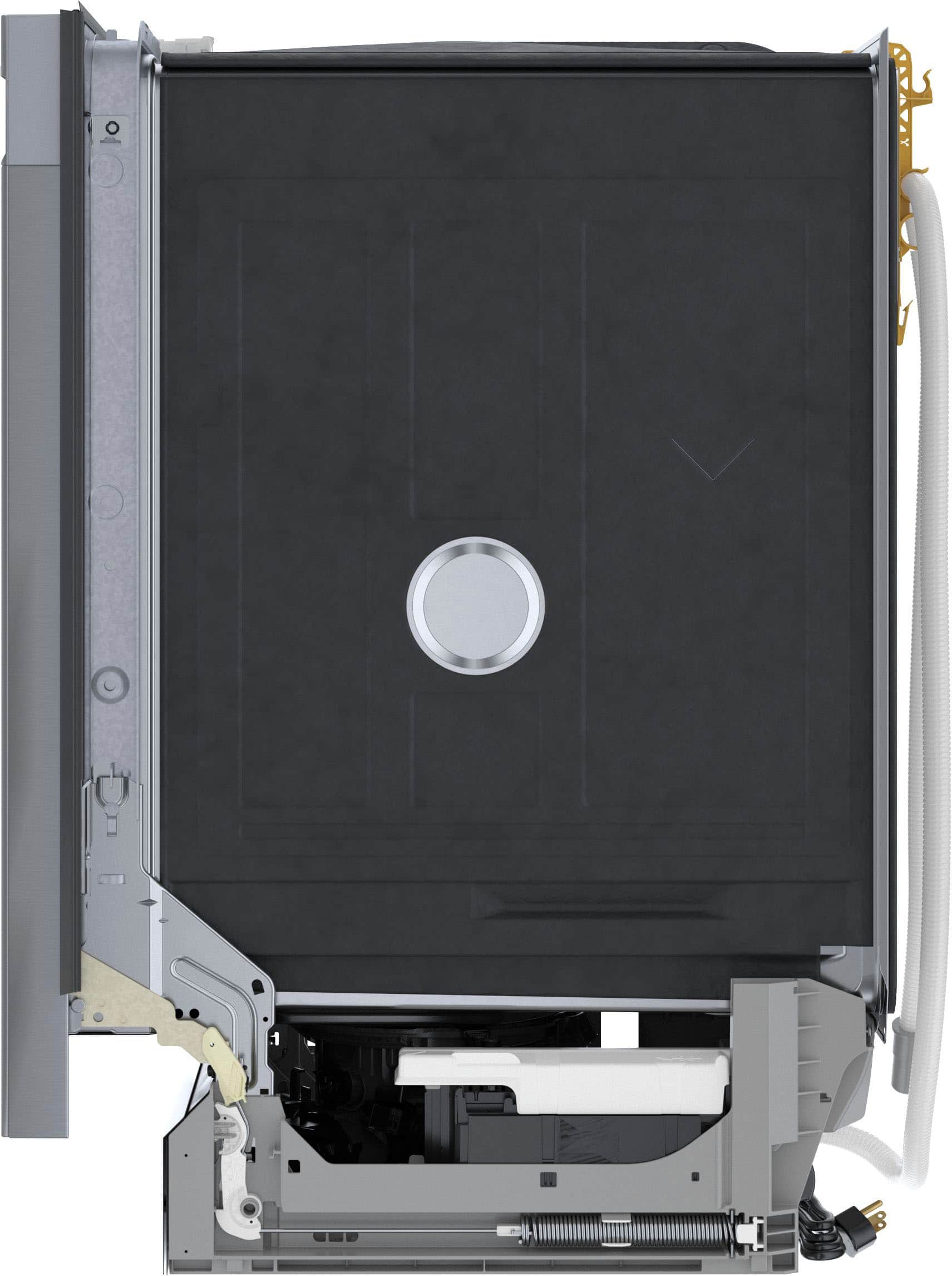 Left. Bosch - 300 Series 24" Front Control Smart Built-In Stainless Steel Tub Dishwasher with 3rd Rack and AquaStop Plus, 46 dBA - Stainless Steel.