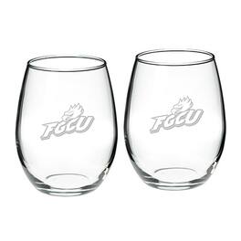 Jardine - Florida Gulf Coast Eagles 21oz. 2-Piece Stemless Wine Glass Set - Multicolor