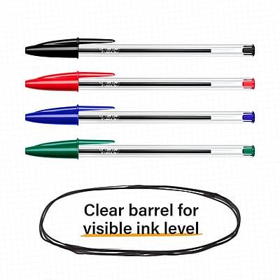 Clear barrel for visible ink level