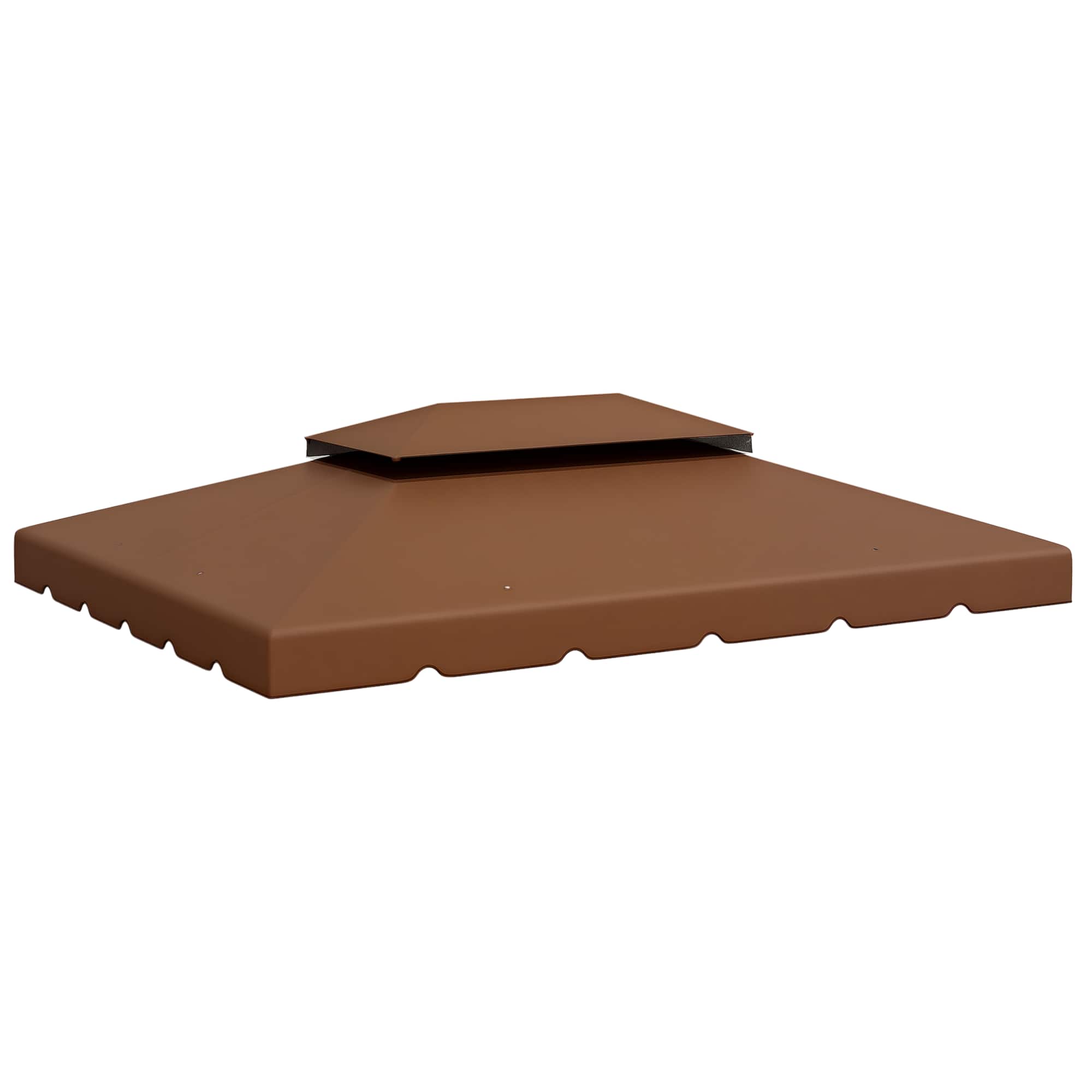 Outsunny - 13' x 10' Gazebo Replacement Canopy, Gazebo Top Cover with Double Vented Roof for Garden Patio Outdoor (TOP ONLY) - Brown price history on PriceWatchPro