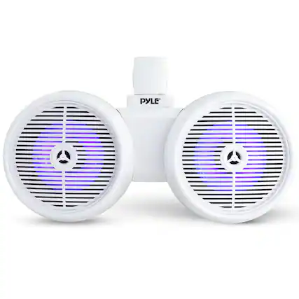 Front. Pyle - Pyle Dual Waterproof Off-Road Speakers - 8" 300W - None.
