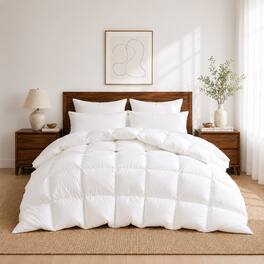 Peace Nest - Dreamhood All Season Soft Premium Feather Down Fiber Comforter Duvet Insert, King - White