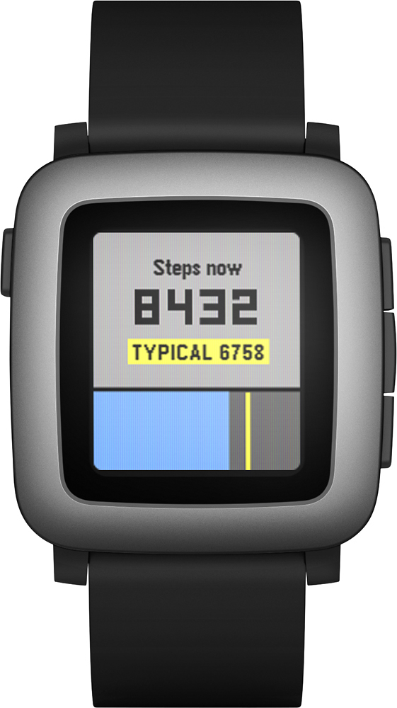 Pebble Geek Squad Certified Refurbished Time Polycarbonate Smartwatch ...