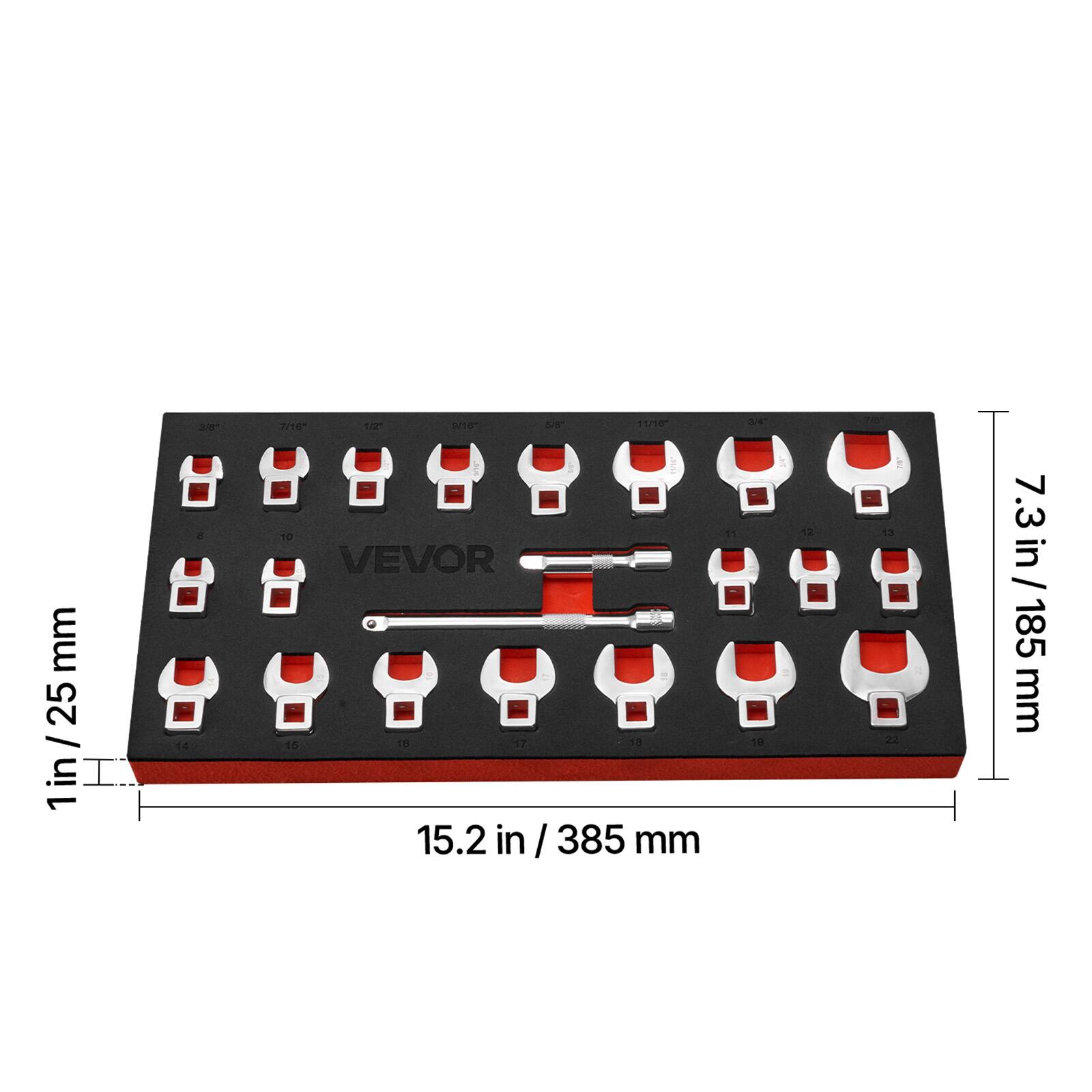 mm 25 I 1in 1 n 2 14 2710 1/20 w1e NW 178 1 VEVOR 15 1 17 -18 15.2 in / 385 385 mm 11 .4 19 I 12 13 22 7.3 in/ 7.3i in / 185 mm