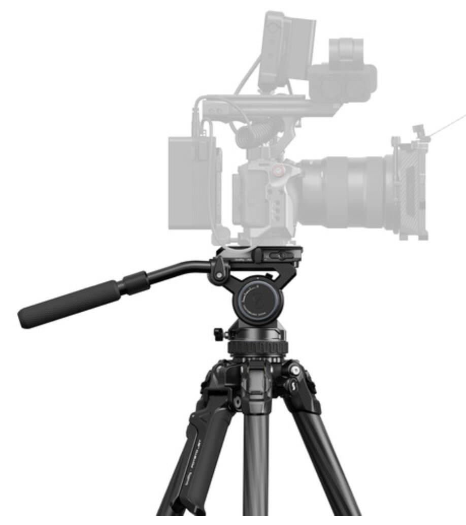 Alt View 1. Smallrig - SmallRig x Potato Jet TRIBEX Carbon II Carbon Fiber Tripod with Fluid Head for Video Cameras and Filmmaking-5755.