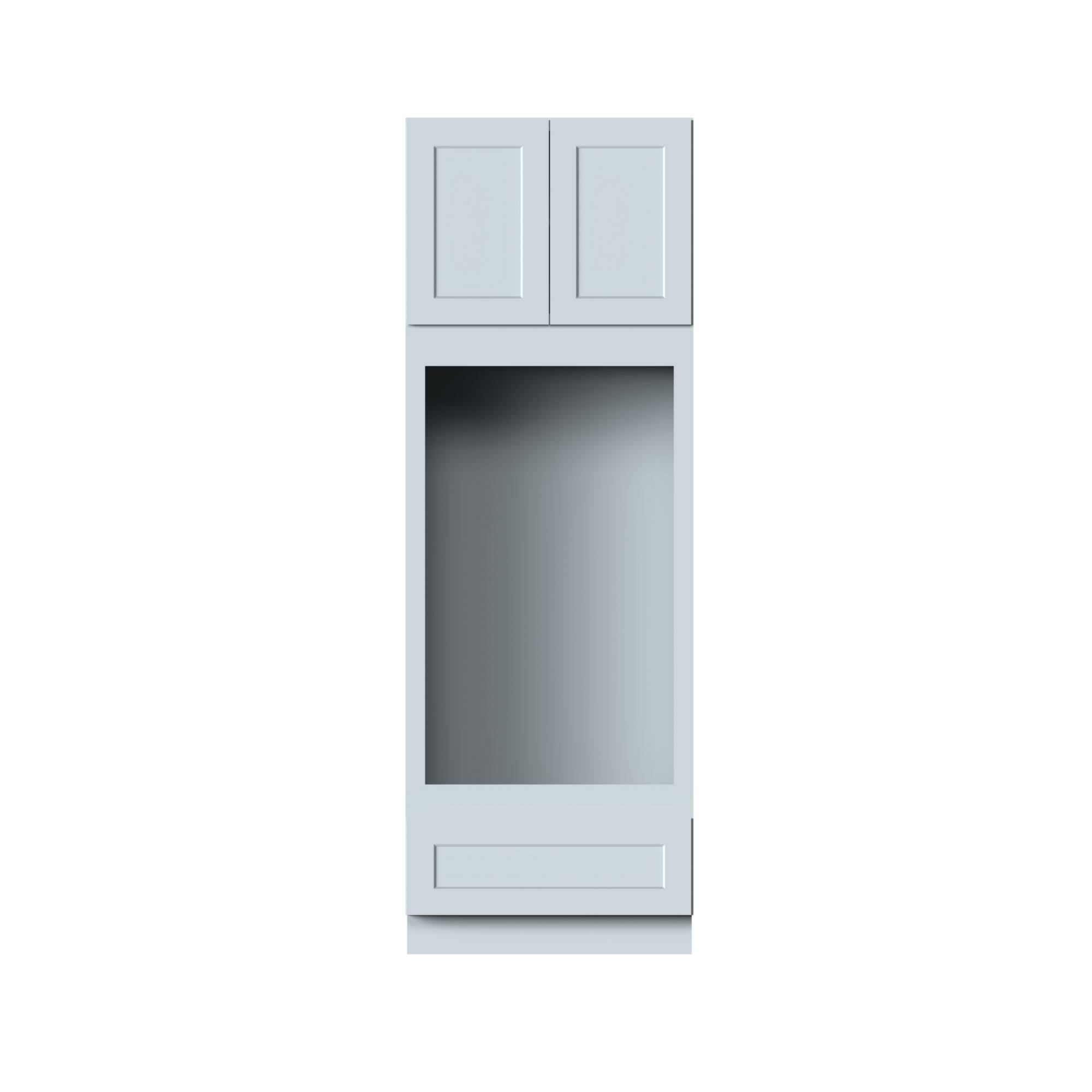 Boyel Living - Double Oven Cabinets 96.Wx27in.H Ready to Assemble Kitchen Cabinets 2Doors - DOVE GRAY