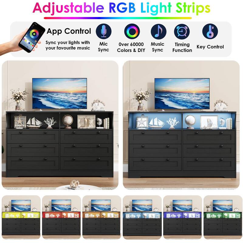 Adjustable RGB Light Strips

- App Control
  - Sync your lights with your favourite music

- Mic Sync

- Over 60000 Colors & DIY

- Music Sync

- Timing Function

- Key Control