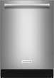 KitchenAid - 24" Tall Tub Built-In Dishwasher - Stainless Steel - Larger Front