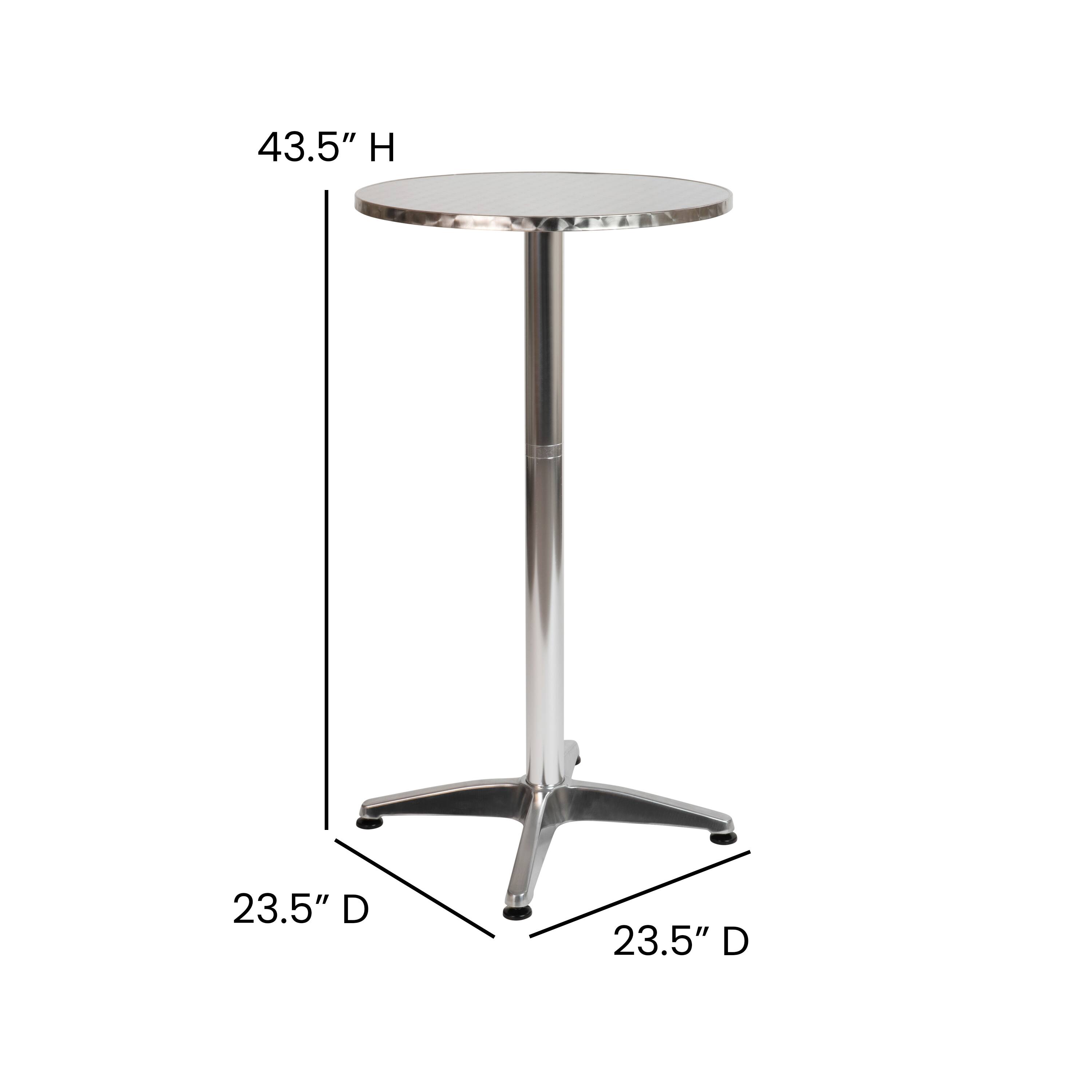 43.5" H  
23.5" D  
23.5" D