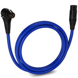 Lyxpro - 6 Ft Right Angle XLR Cable, Female to Male, 3 Pin Microphone Cable - Blue