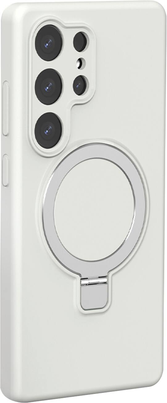 SaharaCase - Venture Series Silicone Kickstand Case for Samsung Galaxy S25 Ultra - Pearl White