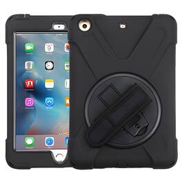Mybat - Rotatable Stand Protector Cover with Wristband for Apple iPad mini / iPad mini 2 / iPad mini 3 - Black