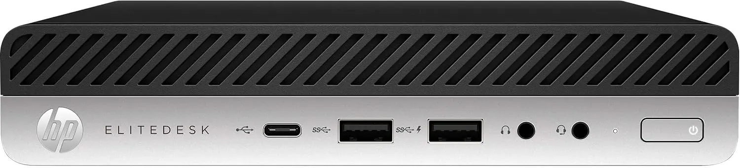 HP - Refurbished Excellent - EliteDesk 800G3 Mini PC, Intel Core i5-7500T Up to 3.3GHz, 16GB DDR4 RAM, 1TB SSD, USB WiFi, Windows 11 Pro - Black