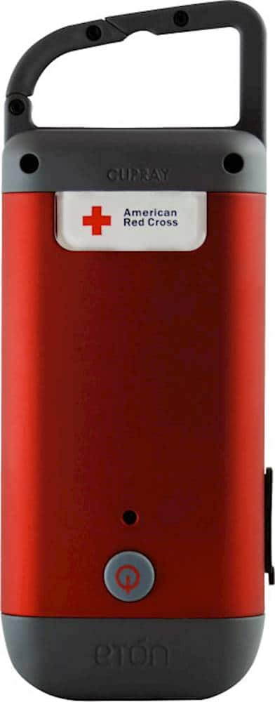 Front. Etón - American Red Cross Clipray Flashlight and Charger - Red.