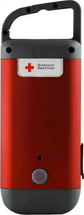 Front. Etón - American Red Cross Clipray Flashlight and Charger - Red.