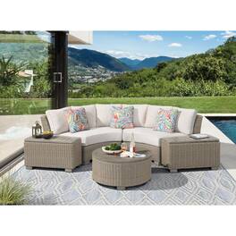 Elements - Camal Round Coffee Table - Tan