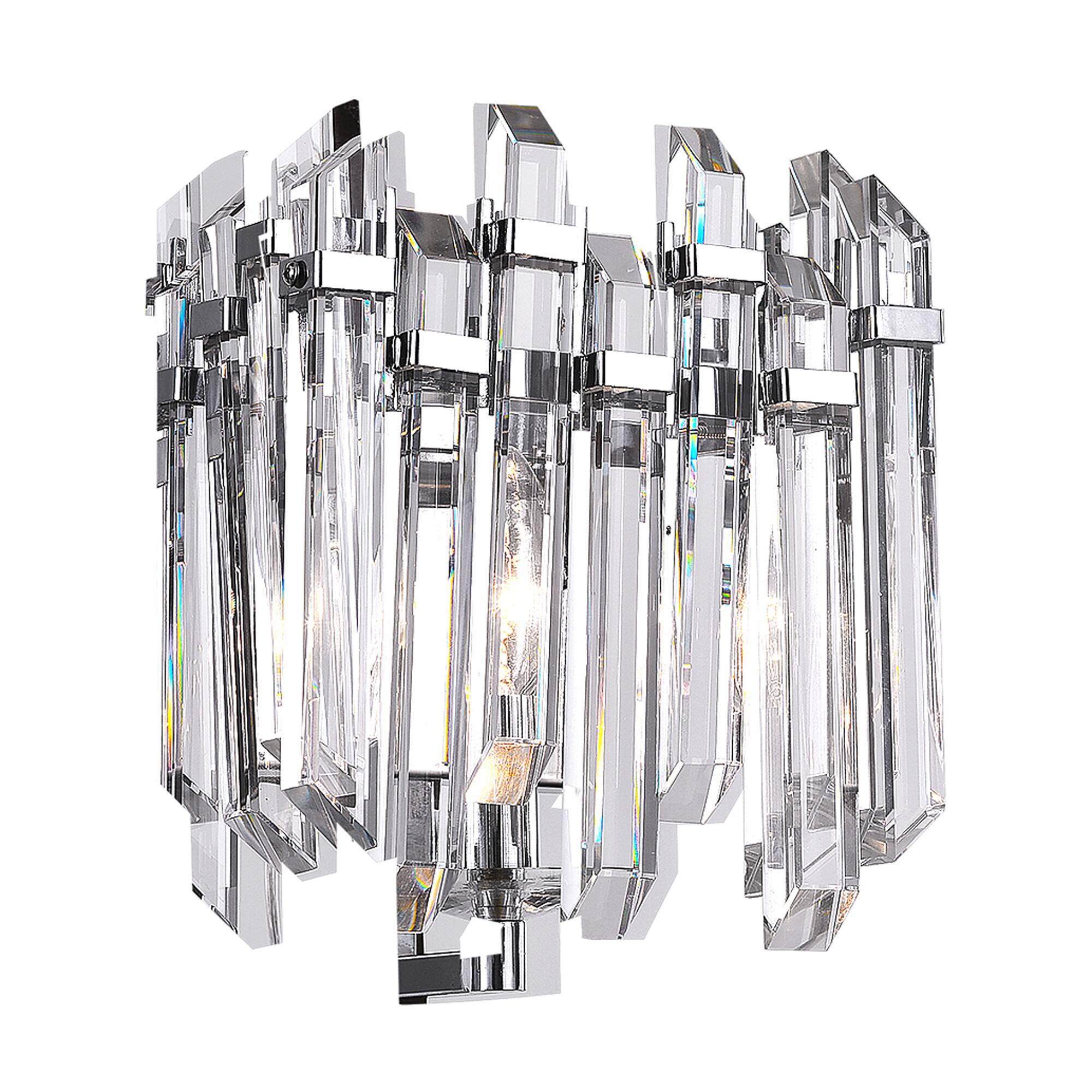 Angle. CWI Lighting - Henrietta 1 Light Wall Sconce With Chrome Finish - Chrome.