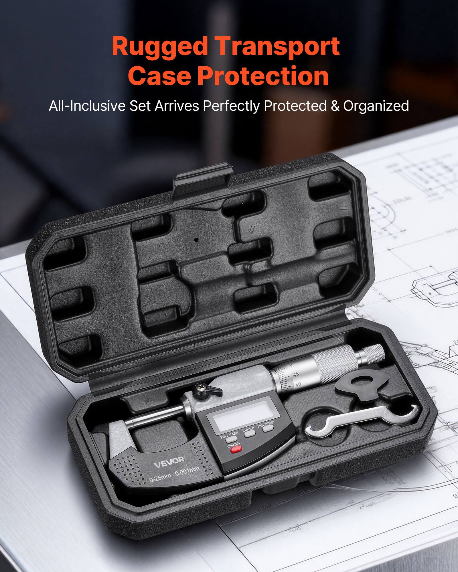 Rugged Transport Case Protection  
All-Inclusive Set Arrives Perfectly Protected & Organized