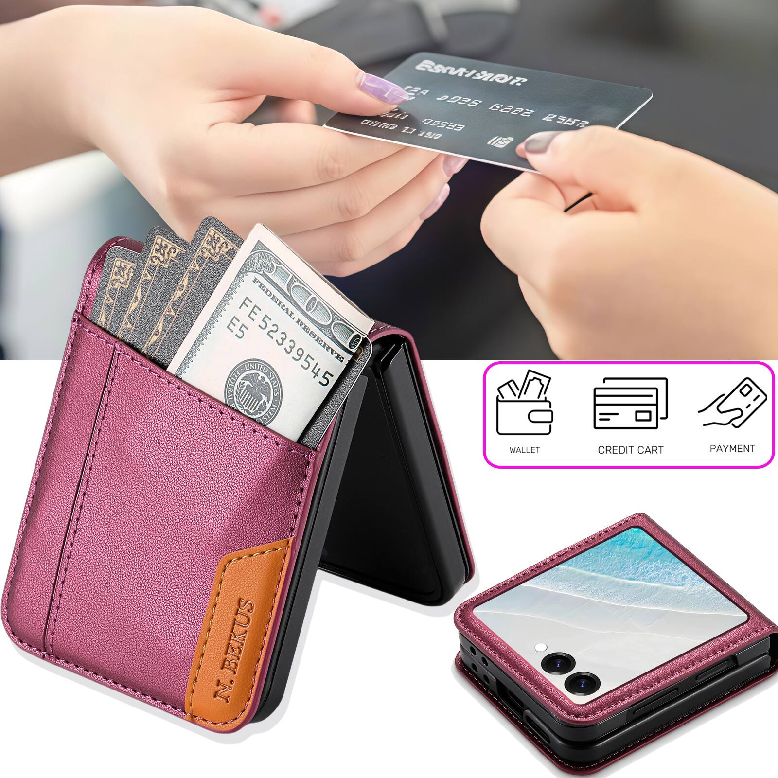 12A ESCRYAT 025 G202  
1.1 EESOU 1517  
E5 FE FEDECRAT FE52339545  
UNITES RESERVE FEDERAL STATES STEM  
WALLET  
CREDIT CARD  
PAYMENT  
N. BEKUS
