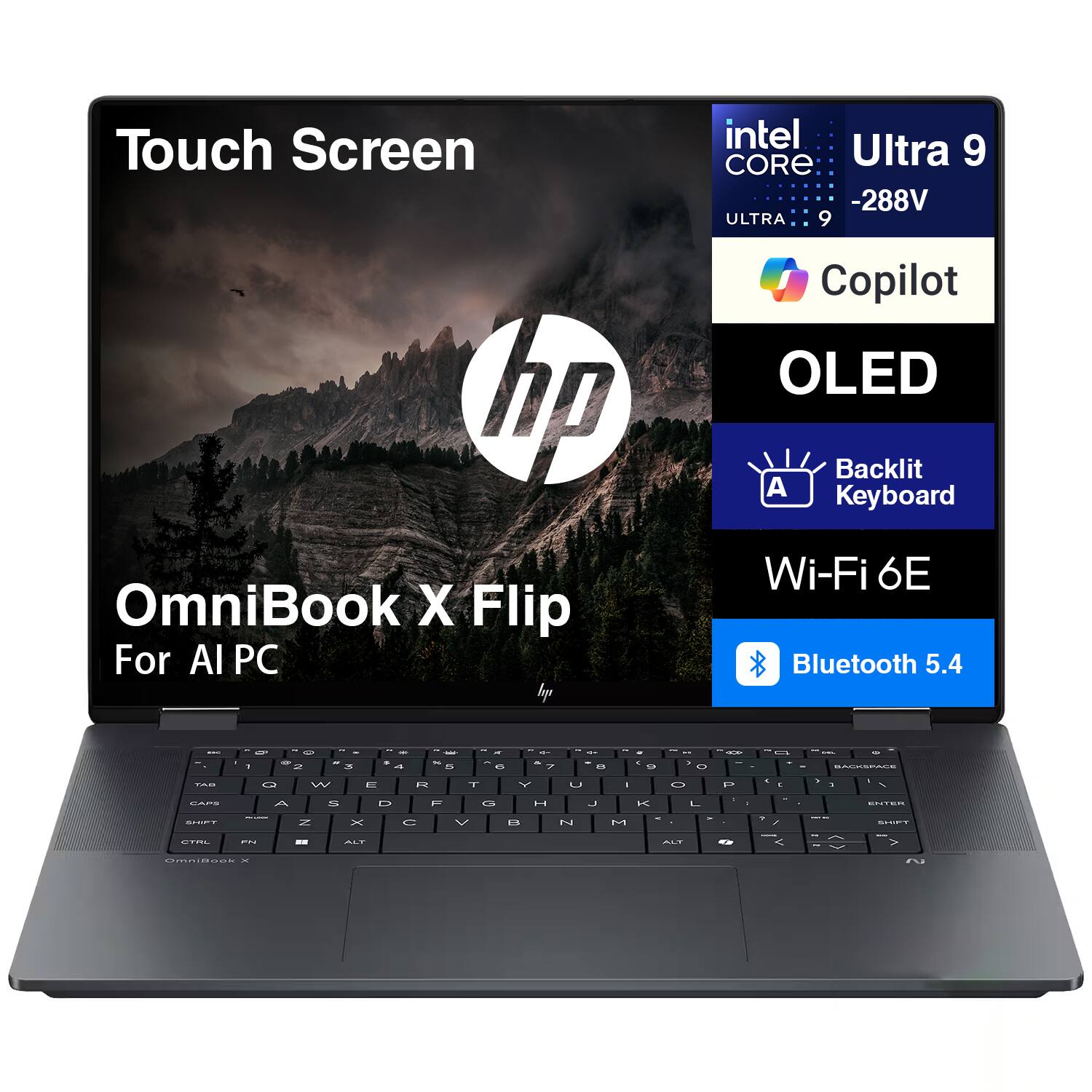 HP OmniBook X Flip 2 in 1 Laptop 16.0 2.8K (Intel Ultra 9 288V