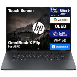 HP - Refurbished Excellent - OmniBook X Flip 2-in-1 Laptop 16.0 2.8K Display (Ultra 9-288V, 32GB, 2TB SSD, Win 11 Home) - Eclipse Gray